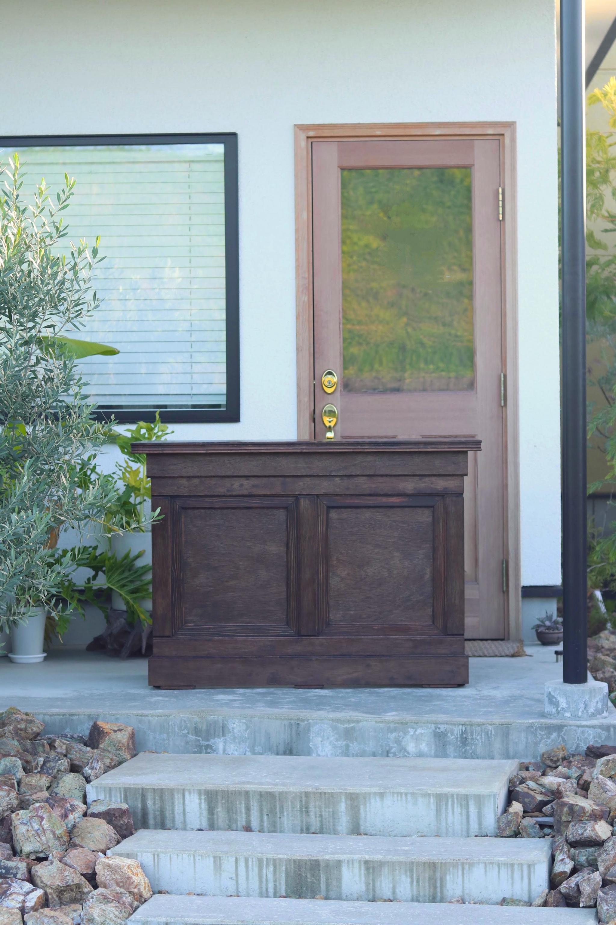 折り畳み式アンティークカウンター｜レジ・キャッシャー・バーカウンター・受付・店舗什器 | 2枚目